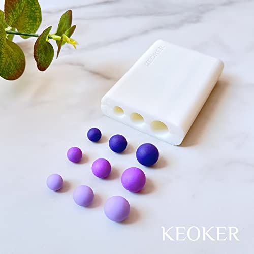 Keoker Polymer Clay Bead Roller, Polymer Clay Earrings Tools, Round Bead Maker, Clay Jewelry Making Tool, Helps You Make Perfectly Round Beads in Three Sizes (Round Shape Beads) - color: 8mm/10mm/12mm Round Shape Beads