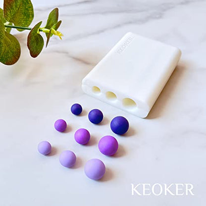 Keoker Polymer Clay Bead Roller, Polymer Clay Earrings Tools, Round Bead Maker, Clay Jewelry Making Tool, Helps You Make Perfectly Round Beads in Three Sizes (Round Shape Beads) - color: 8mm/10mm/12mm Round Shape Beads