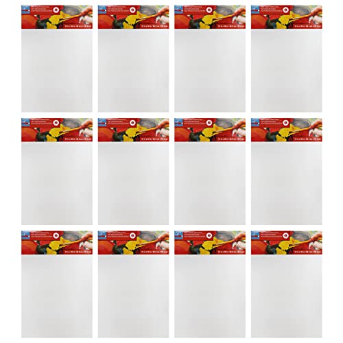 Artist's Loft 30" x 40" Level 2 Gallery Wrapped Traditional Canvas - Archival, Acid Free Cotton Canvas for Paint, Acrylic, & Oils - Bulk 12 Pack - size: 24\ x 36\
