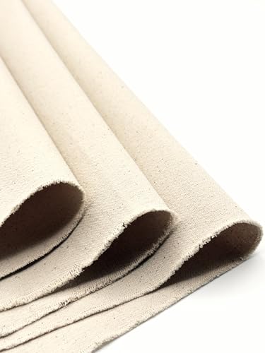 Eovea | Canvas Fabric | Cotton Duck | 100% Cotton | 7oz Medium Weight | 60" Wide | Tote Bags, Curtains, Tablecloths, Arts & Crafts, Backings (7oz, 1 Yard) - color: 7oz Natural, size: 1 Yard