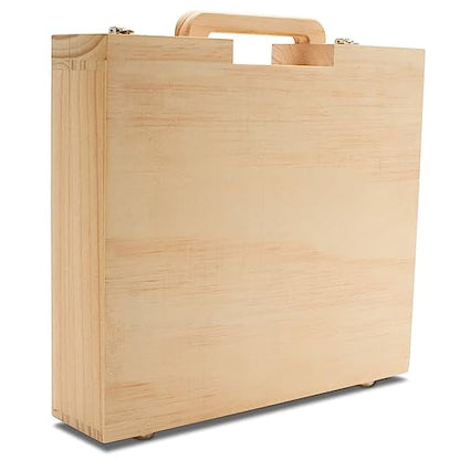 Woodpeckers Wood Craft Suitcase 10-5/8 x 12 inch, Pack of 1 Unfinished Wooden Boxes for Crafts, Travel Memory Boxes for Keepsakes - size: 10-5/8"