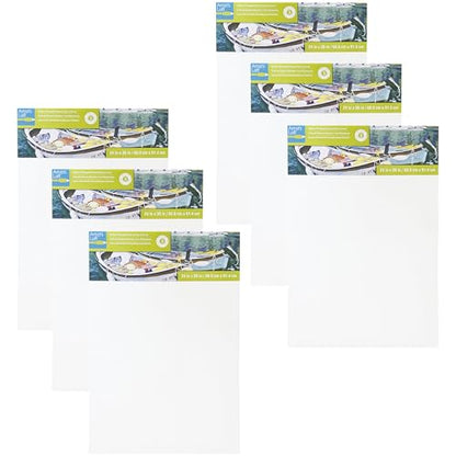 Artist's Loft 24" x 36" Level 3 Gallery Wrapped Heavy Duty Canvas - Archival, Acid Free Cotton Canvas for Acrylic and Oil Paint - Bulk 6 Pack - size: 24\ x 36\