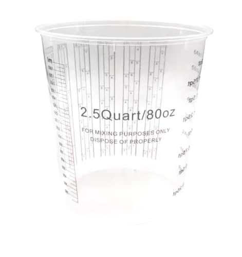 Plastic Paint Mixing and measuring Cup (1,900 mL) (Box of 25) Best for measuring liquids - size: 1,900 mL