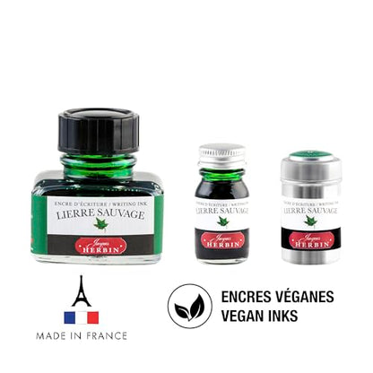 J. Herbin Fountn Pen Ink 30Ml Lierre Sauvage - color: Green, size: 1 fl oz