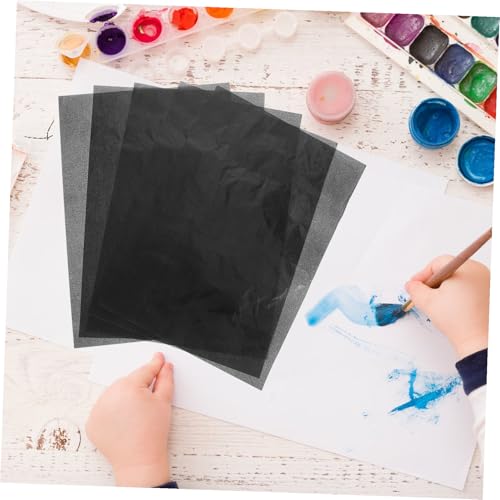 OHPHCALL 50Sheets Carbon Transfer Paper Single-Sided Black Graphite Tracing Sheet for Clear Precise Drawing Writing Fashion Design Art Projects High Contrast Copying Paper