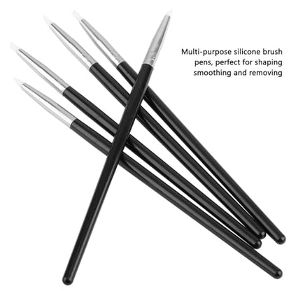 FLEXMAN 5Pcs Silicone Clay Sculpting Tool, Firm Silicone Tips Pottery Clay Pen Shaping Carving Tools Modeling Dotting Tool for Shaping Smoothness Removing