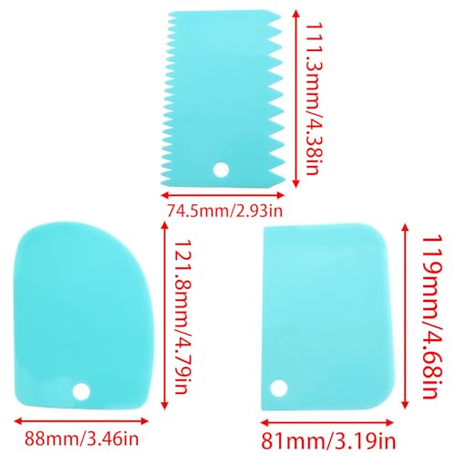 7PCS Color Paint Scraper Plastic Texture Art Tool for Art Painters Cream Scrapers DIY Handcrafted Pottery, etc.