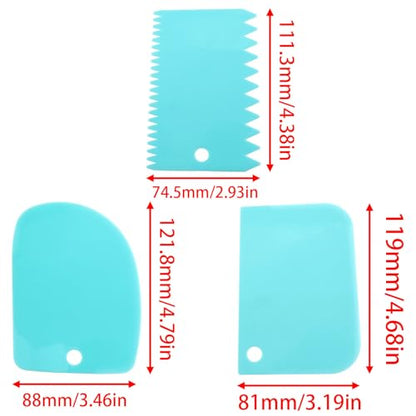 7PCS Color Paint Scraper Plastic Texture Art Tool for Art Painters Cream Scrapers DIY Handcrafted Pottery, etc.