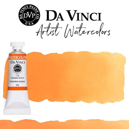 DA VINCI PAINTS Professional Artist Watercolor Paint, Benzimida Orange, 15mL - color: Benzimida Orange, style: 15mL