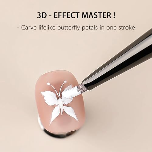 Precision Triangular Nail Brush for Quick Paint Flower, Petal & Butterfly, 3d Flowers Nail Art Brushes - Acrylic & Gel Polish DesignsTools Manicure Pen for DIY & Salon Use - 1pc - color: A - Flower Brush