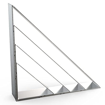 45/90 Degree Triangle Cookie Cutter Set - 5 inch, 4 inch, 3 inch, 2 inch - Half Square Right Angle Triangle Geometric Frame Plaque Cookie Cutters Shapes Molds - Stainless Steel - color: Triangle-45/90 Degree
