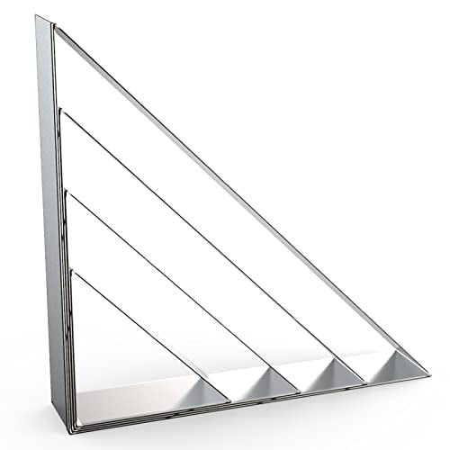 45/90 Degree Triangle Cookie Cutter Set - 5 inch, 4 inch, 3 inch, 2 inch - Half Square Right Angle Triangle Geometric Frame Plaque Cookie Cutters Shapes Molds - Stainless Steel - color: Triangle-45/90 Degree