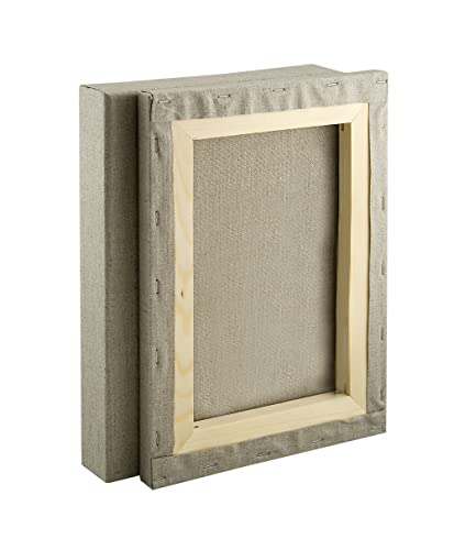 Senso Clear Primed Linen Stretched Canvas - Multi-Media Stretched Canvas for Oils, Acrylics, Pastels, & More! - 16x20 - size: 16x20"