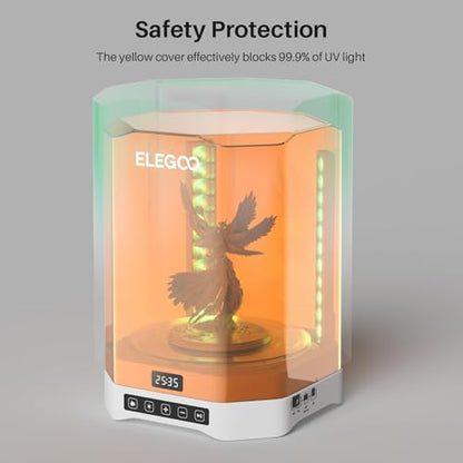 ELEGOO Mercury Plus V3.0 Wash and Cure Station, 7.5 L Large Capacity, Compatible with Mars Saturn Photon Halot MSLA LCD DLP 3D Printers, Washing Size of 9.05"×5.31”×10.24“ - style: Mercury Plus V3.0-XL