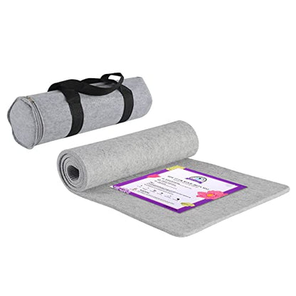 Rdutuok 54x15 Inches Wool Pressing Mat for Quilting Ironing Pad 100% Wool from New Zealand Easy Press Wooly Felted Iron Board for Retains Heat, Great for Quilting & Sewing Projects - size: 54" x 15"