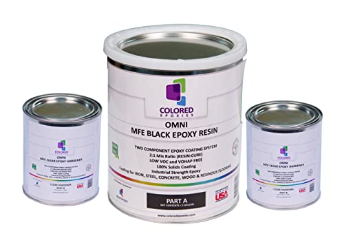 Colored Epoxies Black Epoxy Resin for Bar Tops, Table Tops, Wood, Concrete, Epoxy Art & Crafts 1.5 Gallon - color: Black, style: 1.5 Gallon