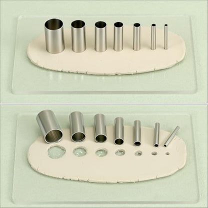 QWORK 24-Piece Clay Sculpting Tool Kit with Acrylic Roller, Sheets, Plastic Scraper, Stainless Steel Cutters, Polymer Clay Cutter Tools