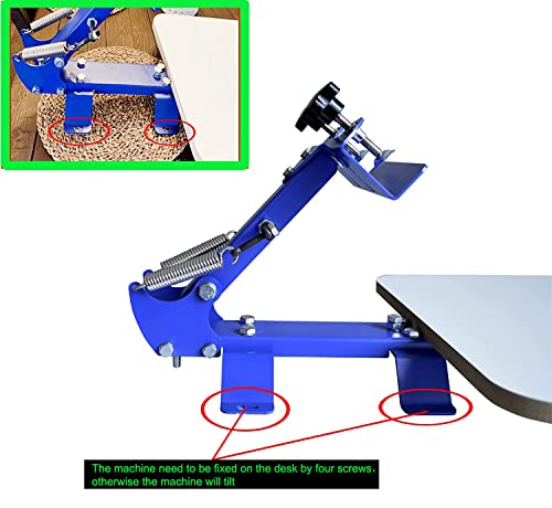 INTBUYING Screen Printing Press T-Shirt Screen Printing Machine One Color One Staion Manual with Removable Pallet Bracket