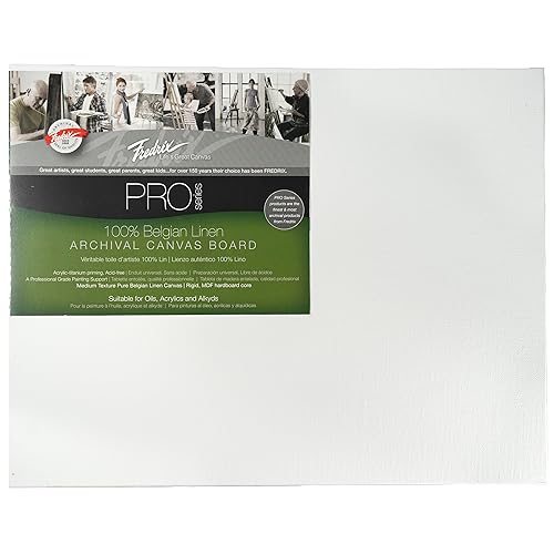 FREDRIX PRO Series Archival Linen Canvas Board, 9" x 12"
