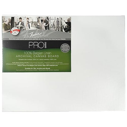 FREDRIX PRO Series Archival Linen Canvas Board, 9" x 12"