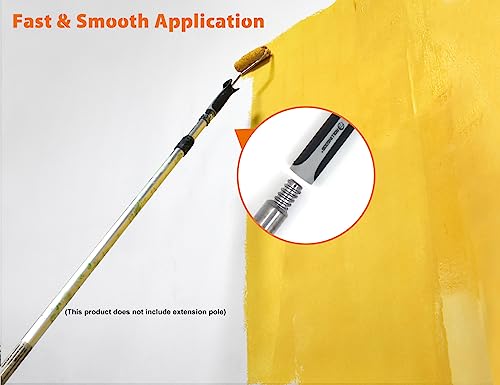 ROLLINGDOG Mini Roller - 4 Inch Jumbo Microfiber Small Paint Roller Covers 3/8” Nap - color: microfiber roller 4 Inch