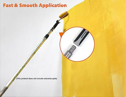 ROLLINGDOG Mini Roller - 4 Inch Jumbo Microfiber Small Paint Roller Covers 3/8” Nap - color: microfiber roller 4 Inch