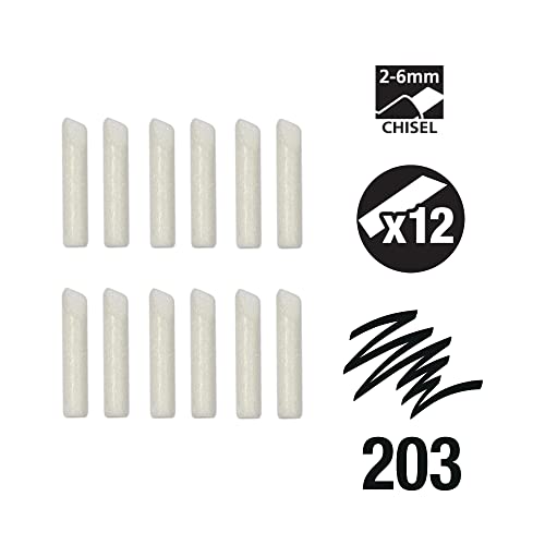 Daler Rowney FW Mixed Media Paint Marker Nibs, Pack of 12, Medium 2-6mm Chisel Nibs (D160323203) - style: 2-6MM Chisel, Nibs