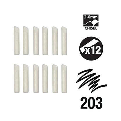 Daler Rowney FW Mixed Media Paint Marker Nibs, Pack of 12, Medium 2-6mm Chisel Nibs (D160323203) - style: 2-6MM Chisel, Nibs