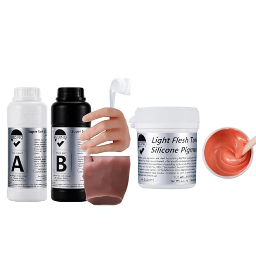 Bundle Set of 0030 Super Soft Silicone with Silicone Pigment Light Flesh Skin Tone Color