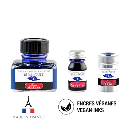 Herbin Fountain Pen Ink 30Ml Bleu Nuit - color: Night Blue, size: 1 fl oz