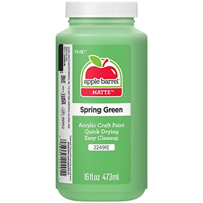 Apple Barrel 22491E ACRYLIC PAINT, 16 oz, Spring Green - color: Spring Green, size: 16 Fl Oz (Pack of 1)