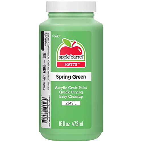 Apple Barrel 22491E ACRYLIC PAINT, 16 oz, Spring Green - color: Spring Green, size: 16 Fl Oz (Pack of 1)