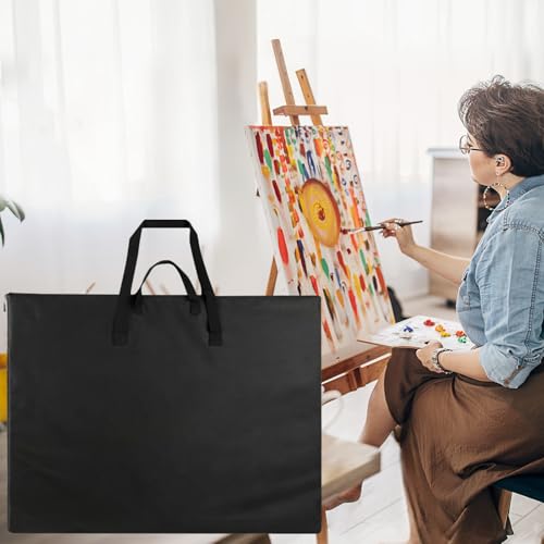 Art Portfolio Bag, 25 x 36.5 Inch Art Portfolio Case, Black Carrying Storage Case for Poster, Sketching, and Drawing