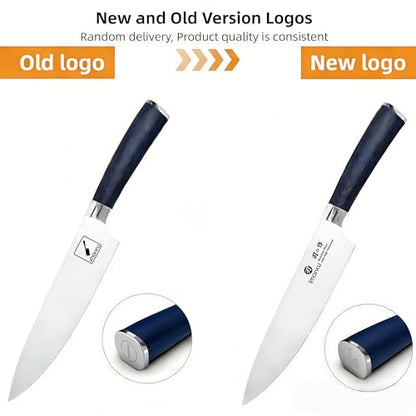 imarku Chef Knife - 8 Inch Pro Kitchen Knife, High Carbon Stainless Steel Japanese Knife, Chef's Knives with Ergonomic Handle, Ultra Sharp Knife, Gifts for Men and women,Blue Handle Gyutou Knives - color: Blue