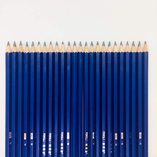 XDT#5B Drawing Pencils 24 Piece Set, Pro Art Graphite Sketching&Shading Supplies, Ideal For Kid Beginner Student Adults Artist - color: 5B 24 Pc Set