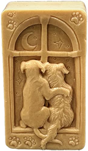Dogs in Love Silicone Mold for SOAP Making Candle Plaster Clay