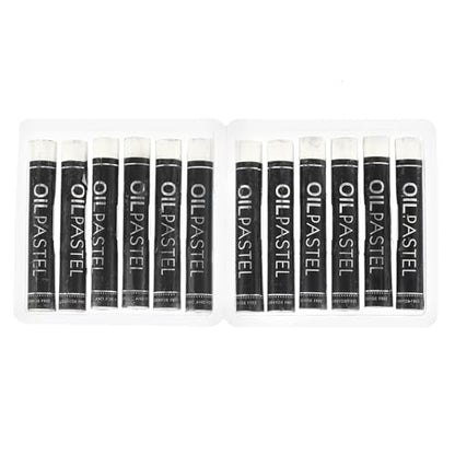 PATIKIL White Oil Pastels, 12Pcs Soft Oil Crayons Creamy Pastels Stick Art Supplies for Art Painting Drawing Blending Graffiti for Artists Beginners