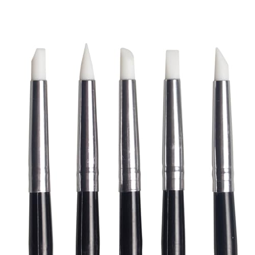 5Pcs/Set Dental Silicone Brush Pens for Resin Shaping and Trimmer,Dental Whitening Carving Pen Set
