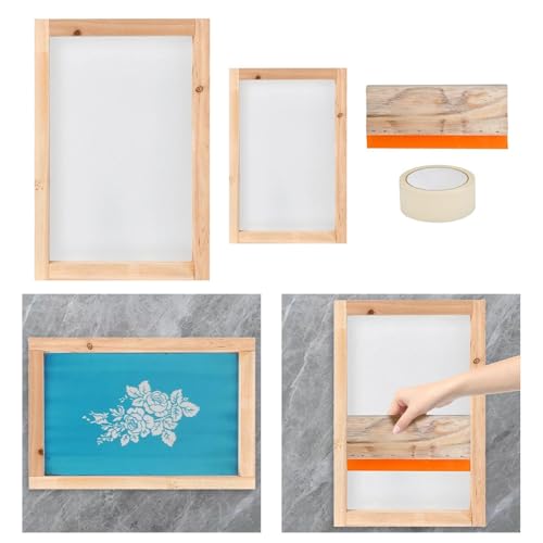 4X Screen Printing Kit Screen Printing Toolkit Easy to Use Silkscreen Printing Machine for T-Shirt Tablecloth Beginners