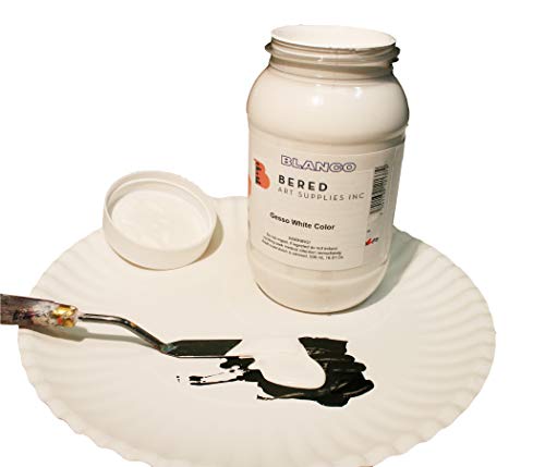 ATL White Gesso (16.9 oz - 500 mL) - Acrylic and Oil Primer, Color with Acrylic Paints, Achieve Diverse Textures with Pigments, Sand, and Other Materials.