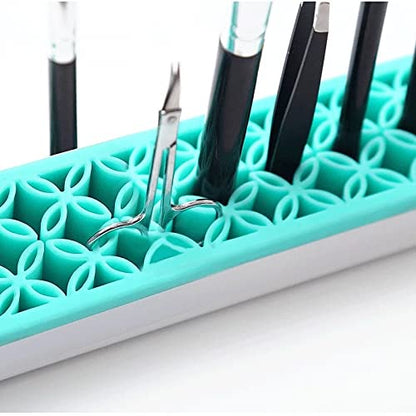 Silicone Brush Holder Organizer for Painting Brush Holder,Craft or Sewing Tools Brush Drying Rack Multipurpose Diamond Painting Pen Holder Sewing Craft Tool Holder Storage Box for Stash and Store
