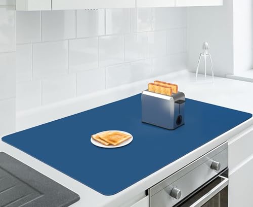 AECHY Extra Large Silicone Mat 35.3"x23.5"x0.08", Multipurpose Silicone Mat Thick Heat Resistant Mat Shipped Rolled Up Kitchen Counter Mat Waterproof Nonslip Mats for Kitchen Counter Blue - color: Blue, size: 36"L x 24"W