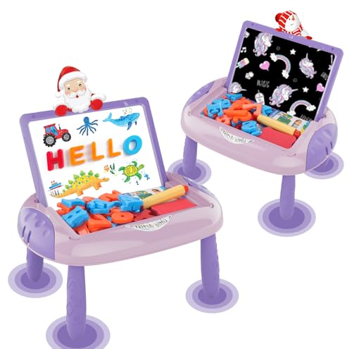 MAYESAR Gifts for 1-2 Year Old Girls,Toddlers Toys with Magnetic Letters and Numbers, Art Easel for Kids 1 2 Year Old, Girl Birthday Christmas Gifts (Purple) - color: Pink