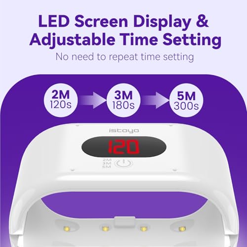 ISTOYO UV Light for Resin Fast Even Curing, Two-Sided & Split Usagable | Digital Display, Longer Time Setting (2m, 3m, 5m), Split Usagable, Large UV Lamp, For Resin Curing, Jewelry Making, DIY Craft - size: 7.6'L×5.1'W×4.1'H