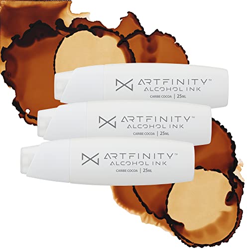 Artfinity Alcohol Inks 3 Pack - Vibrant, Professional, Dye-Based Alcohol Inks for Artfinity Alcohol Markers, Artists, Drawing, & More! - Caribe Cocoa E4-5 - color: Caribe Cocoa E4-5