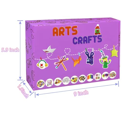2000 Pcs DIY Arts and Crafts Supplies Kit for Kids - Kids Craft Kits Art Supplies Material Set with Pipe Cleaner All in 1 Crafting Collage Activity for Toddlers Gifts Toys Age 5 6 7 8 9 Year Old Girls - size: 2000+ Pieces