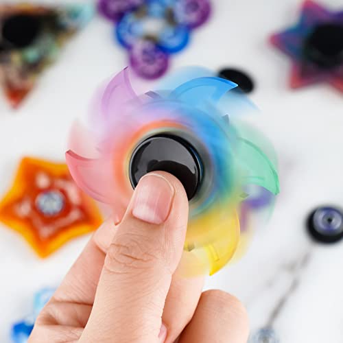 NiArt Fidget Spinner Toy DIY Bearing with Caps Set 22-Pack, MR137 0.5" Single-Sealed Chrome Steel Bearing Balls Replacement High Speed 13mmx7mmx4mm Epoxy Resin Casting Craft Skateboard Stress Reliever - size: ONLY 22 BLACK Cap Bearings