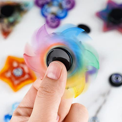 NiArt Fidget Spinner Toy DIY Bearing with Caps Set 22-Pack, MR137 0.5" Single-Sealed Chrome Steel Bearing Balls Replacement High Speed 13mmx7mmx4mm Epoxy Resin Casting Craft Skateboard Stress Reliever - size: ONLY 22 BLACK Cap Bearings