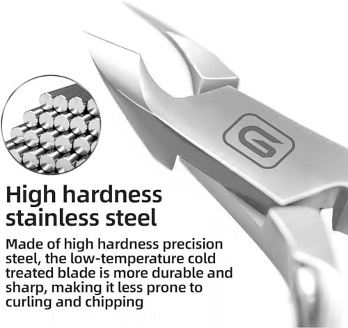 Cuticle Trimmer 3/4 Jaw Extremely Sharp Cuticle Nippers Scissors Stainless Steel Clippers Cutter Remover Pedicure Manicure Nail Tool, cuticle pusher, nail cuticle trimmer professional cuticle cutter - color: Cuticle Nippers+cuticle Pushers/Black-s