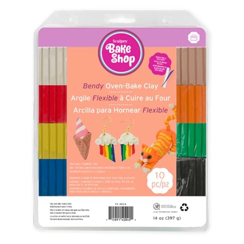 Sculpey Bake and Flex Clay, Multicolor, 8-Pack